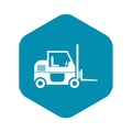 Forklift icon, simple style Royalty Free Stock Photo