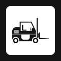 Forklift icon, simple style Royalty Free Stock Photo