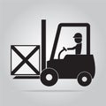 Forklift icon vector illustration Royalty Free Stock Photo