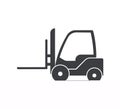 Forklift icon. Vector illustration in flat style Royalty Free Stock Photo