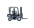 Forklift icon - warehouse packaging loader Royalty Free Stock Photo