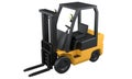 Forklift isolated on white background , 3D rendering Royalty Free Stock Photo