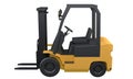 Forklift isolated on white background , 3D rendering Royalty Free Stock Photo