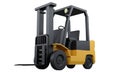 Forklift isolated on white background , 3D rendering Royalty Free Stock Photo