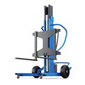 Forklift isolated on white background. 3d rendering Royalty Free Stock Photo