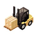 Forklift Isometric Illustration