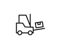 Forklift line icon