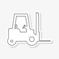 Forklift line sticker