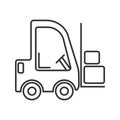 Forklift linear icon Royalty Free Stock Photo