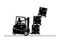 Forklift load hazard.