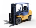 Forklift loader close-up