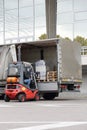 Forklift Loading Truck Royalty Free Stock Photo