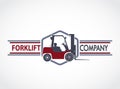 Forklift logistic color logo design