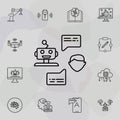 Forklift, logistic, pump truck icon. Universal set of artifical intelligence for website design and development, app development