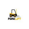 Forklift logo. Fork lift truck icon isolated on white background Royalty Free Stock Photo