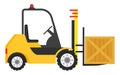 Forklift Machine, Industrial Truck to Move Boxes Royalty Free Stock Photo