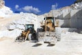 Forklift in a marble quarry of Carrara, Italy