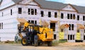 Forklift at New Condo Construction Royalty Free Stock Photo