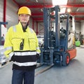 Forklift operator Royalty Free Stock Photo