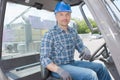 forklift operator posing Royalty Free Stock Photo