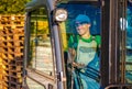Forklift Operator Worker Royalty Free Stock Photo