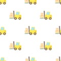 Forklift pattern seamless vector Royalty Free Stock Photo