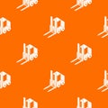 Forklift pattern vector orange Royalty Free Stock Photo