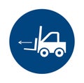 Forklift Point Symbol Royalty Free Stock Photo