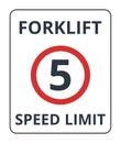 Forklift Speed Limit Symbol Royalty Free Stock Photo