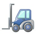 Forklift tractor icon, cartoon style