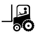 Forklift tractor icon image