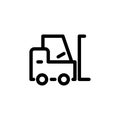 Forklift Transportation Monoline Symbol Icon Logo for Graphic Design, UI UX, Game, Android Software, and Website.