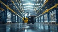 A forklift operator at work. AI generated Royalty Free Stock Photo