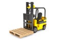 Forklift Truck with empty palette