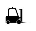 Forklift truck icon illustrated in vector on white background Royalty Free Stock Photo