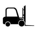 Forklift truck icon illustrated in vector on white background Royalty Free Stock Photo