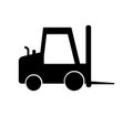 Forklift truck icon illustrated in vector on white background Royalty Free Stock Photo