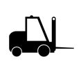 Forklift truck icon illustrated in vector on white background Royalty Free Stock Photo