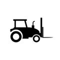 Forklift truck icon isolated on white background Royalty Free Stock Photo