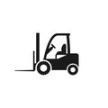 Forklift truck icon isolated on white background Vector EPS 10 Royalty Free Stock Photo