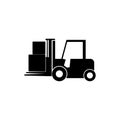 Forklift truck icon. Lifting machine sign for mobile concept and web design isolated on white background Royalty Free Stock Photo