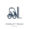 forklift truck icon in trendy design style. forklift truck icon isolated on white background. forklift truck vector icon simple Royalty Free Stock Photo