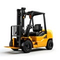 Forklift truck isolated on white background Royalty Free Stock Photo