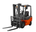 Forklift truck isolated on white background Royalty Free Stock Photo