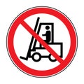 Forklift truck no sign