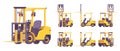 Forklift truck, professional vehicle, pallet for lifting, carrying heavy loads