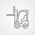 Forklift vector icon sign symbol Royalty Free Stock Photo