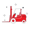 Forklift Vector Illustration Icon