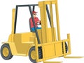 Forklift Vector Illustration Royalty Free Stock Photo