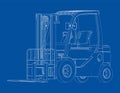 Forklift. Orthography Vector Royalty Free Stock Photo